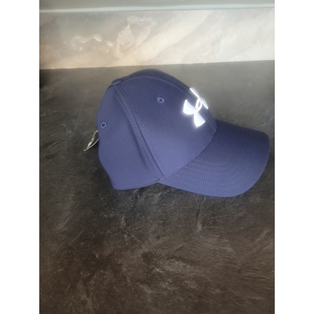 NWT $28 Under Armour Men's Baseball Golf Cap Navy Blue XL/2XL Fitted - Picture 3 of 10